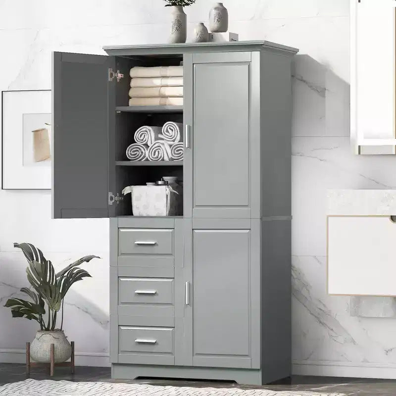 Meuble de rangement haut et large blanc