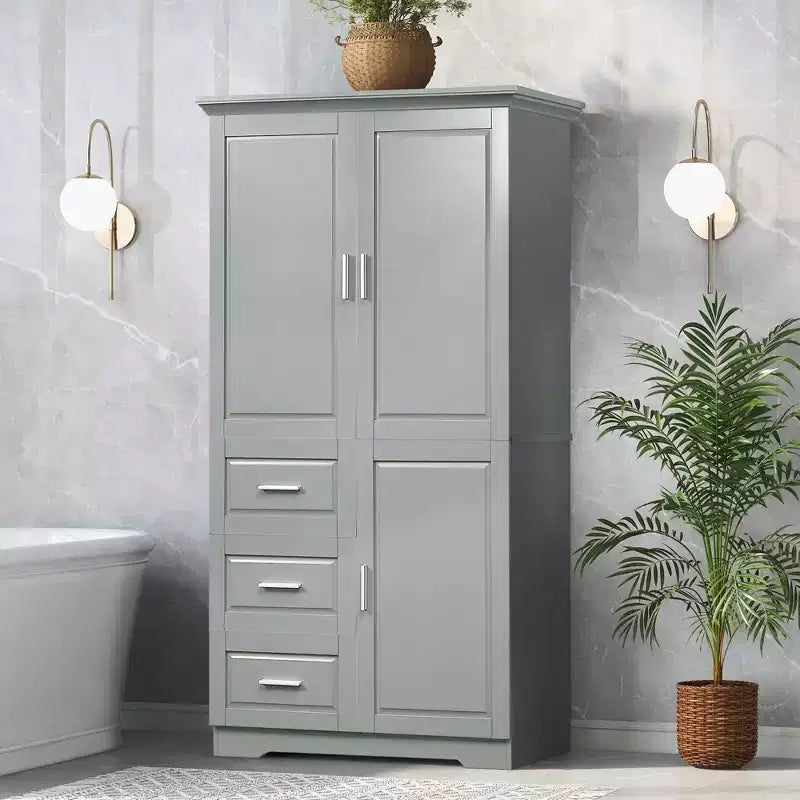 Meuble de rangement haut et large blanc