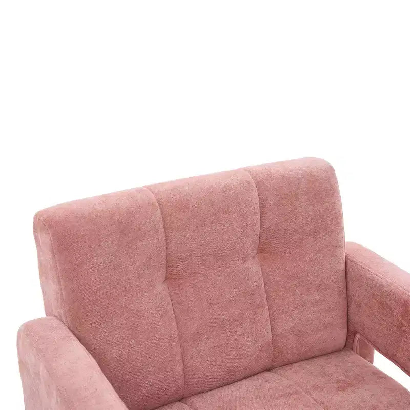 Fauteuil d'appoint Louver moderne en bois et en chenille