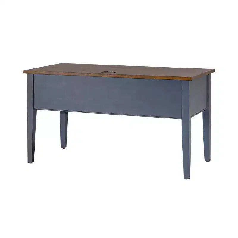 Bureau de direction demi-piédestal Campagne bleu