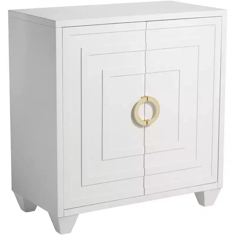 55 Downing Street Bertolli 30 Wide White Modern Luxe Accent Cabinet