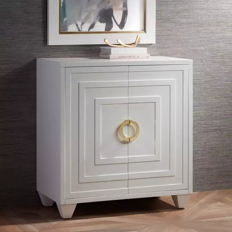 Meuble d'appoint blanc moderne et luxueux