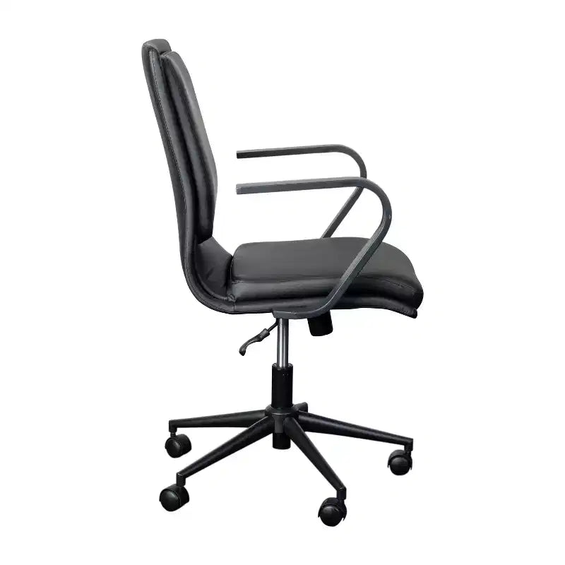 Chaise de bureau de direction rembourrée à dossier mi-haut
