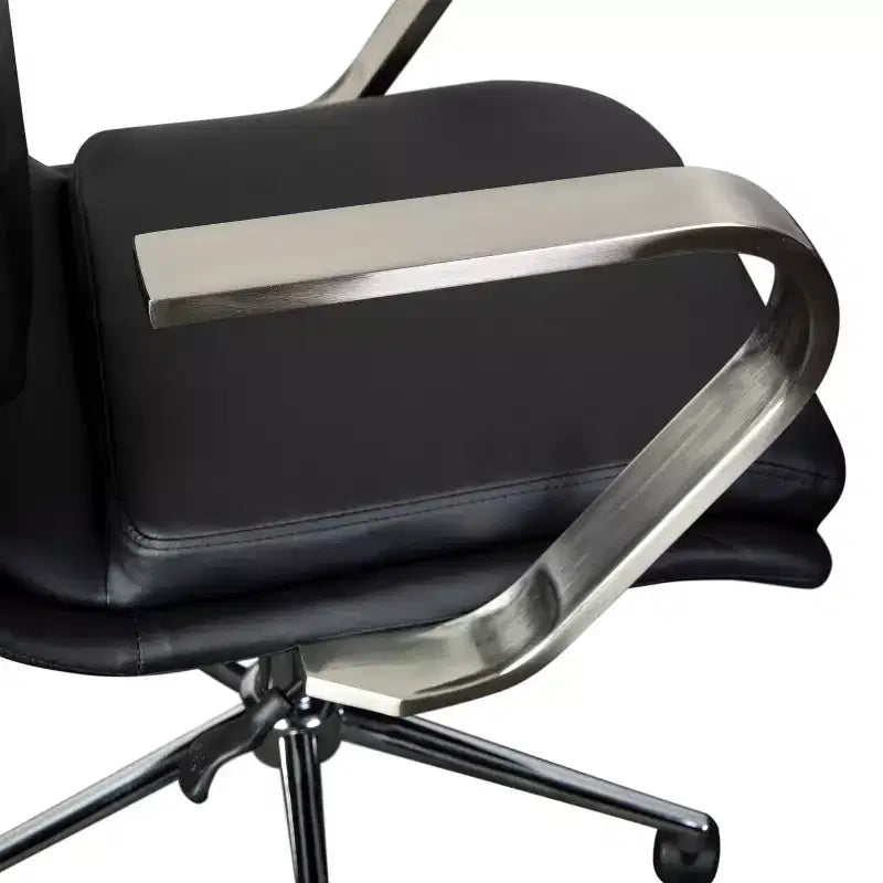 Chaise de bureau de direction rembourrée à dossier mi-haut