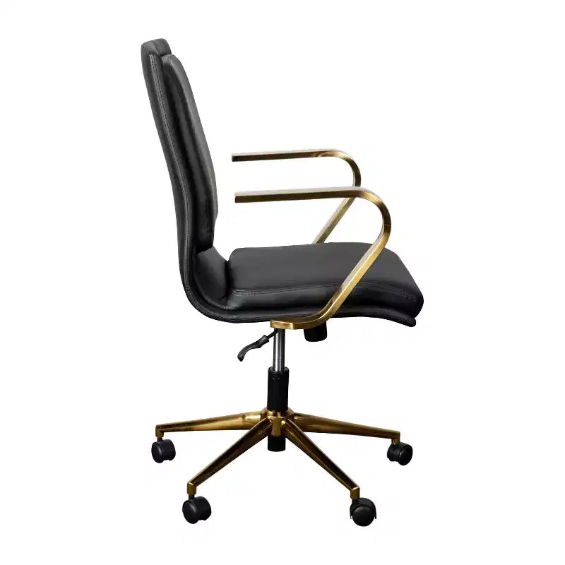 Chaise de bureau de direction rembourrée à dossier mi-haut