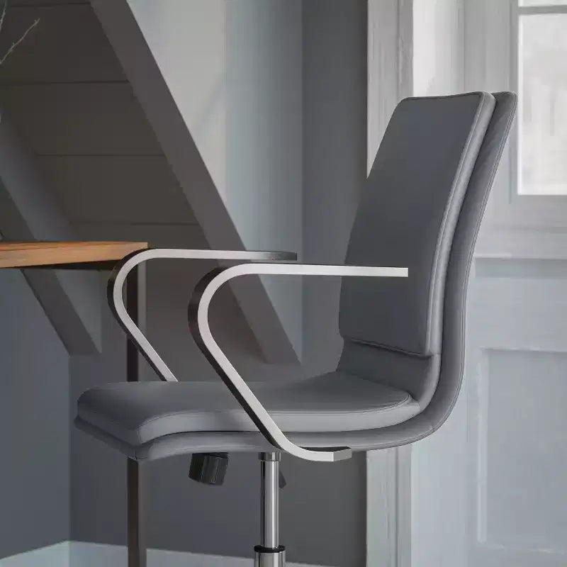 Chaise de bureau de direction rembourrée à dossier mi-haut