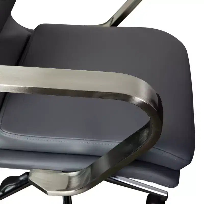 Chaise de bureau de direction rembourrée à dossier mi-haut