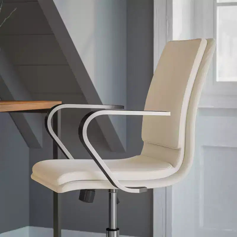 Chaise de bureau de direction rembourrée à dossier mi-haut