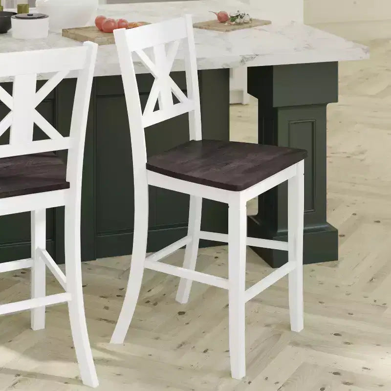 Tabouret de bar moderne en bois de style ferme