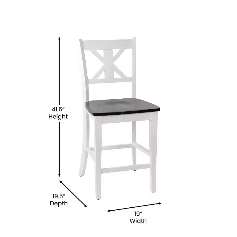 Tabouret de bar moderne en bois de style ferme